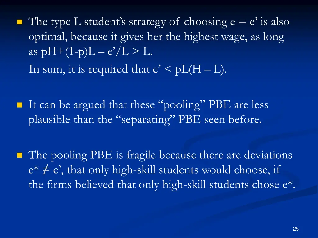 the type l student s strategy of choosing