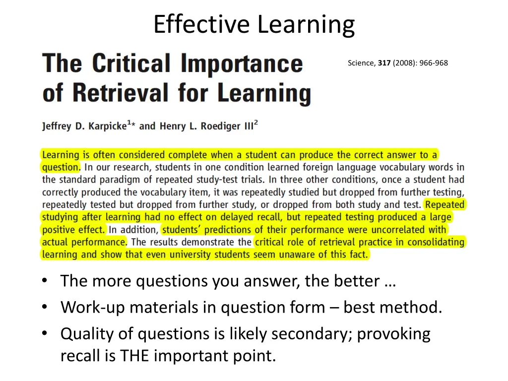 effective learning