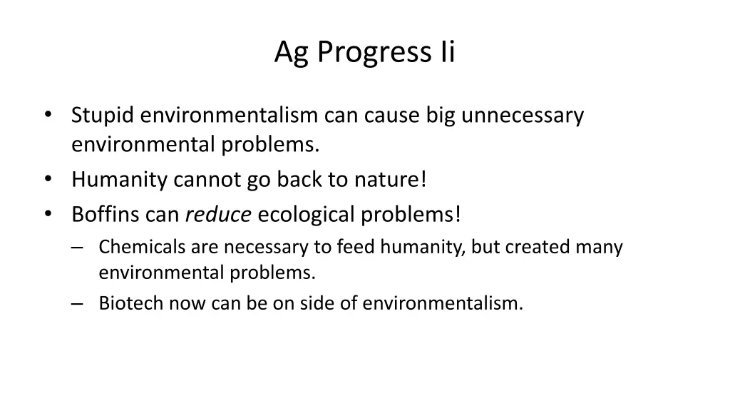 ag progress ii