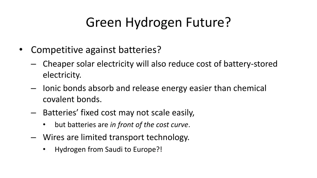 green hydrogen future 2