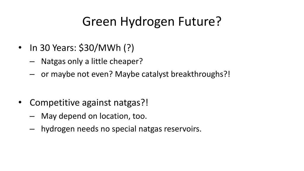 green hydrogen future