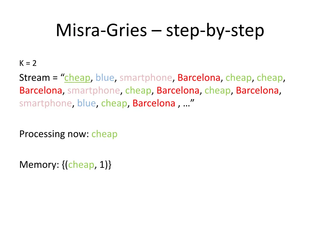 misra gries step by step