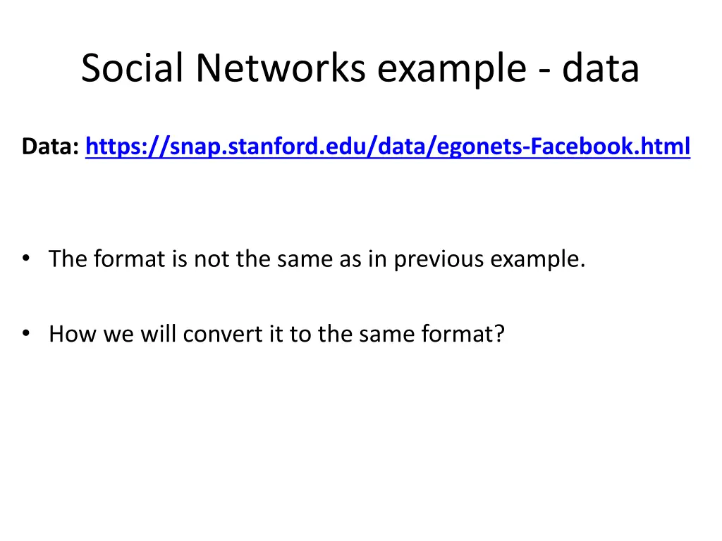 social networks example data