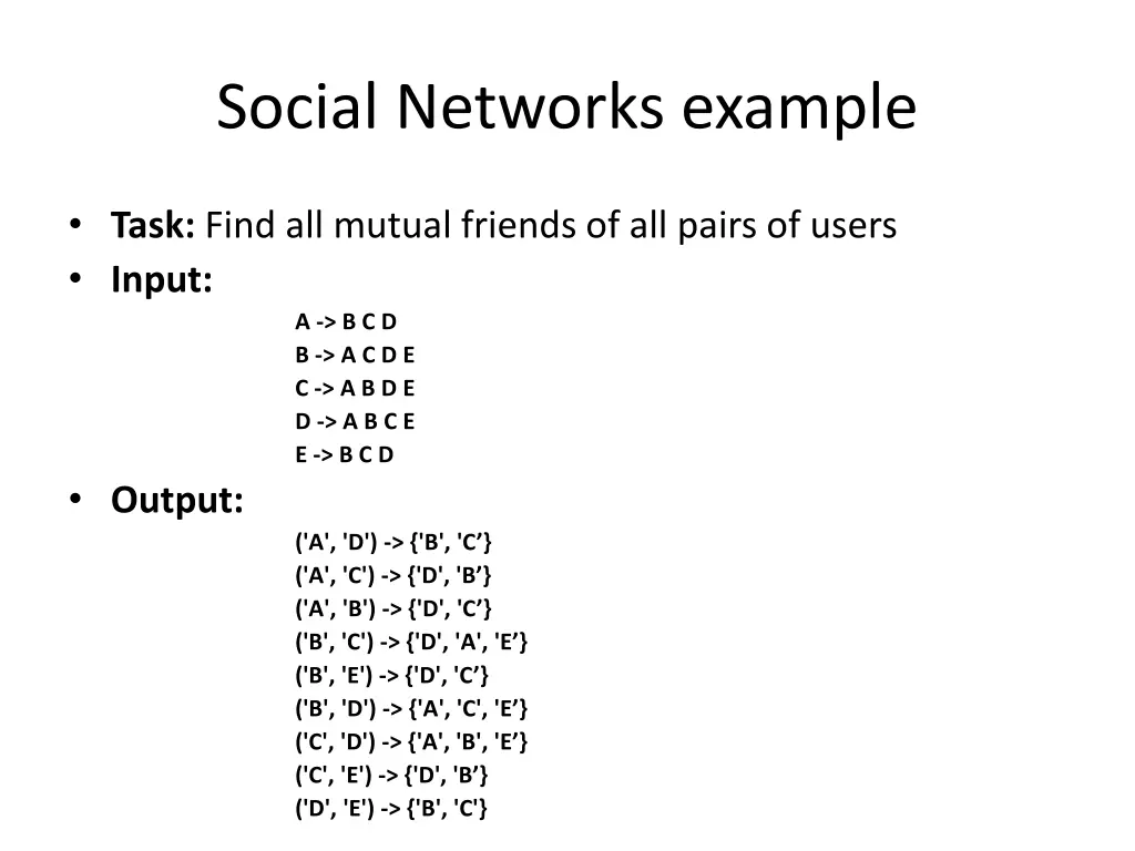 social networks example