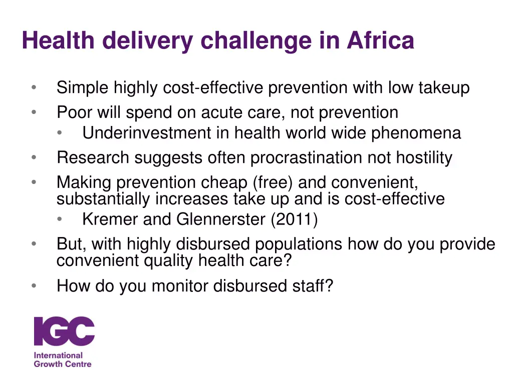 health delivery challenge in africa