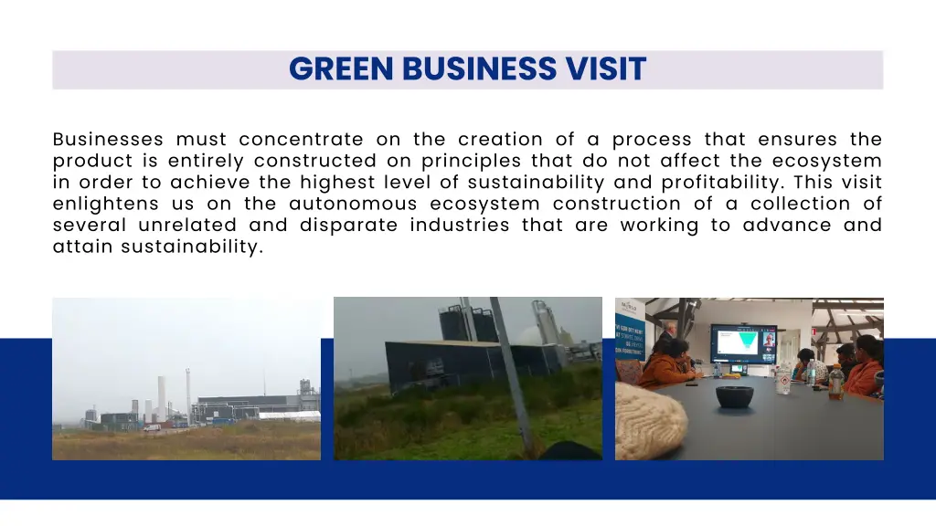 green business visit