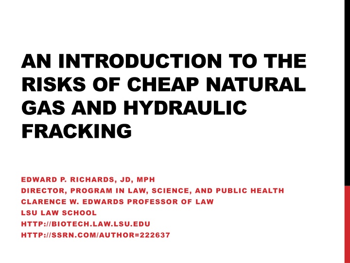 an introduction to the risks of cheap natural