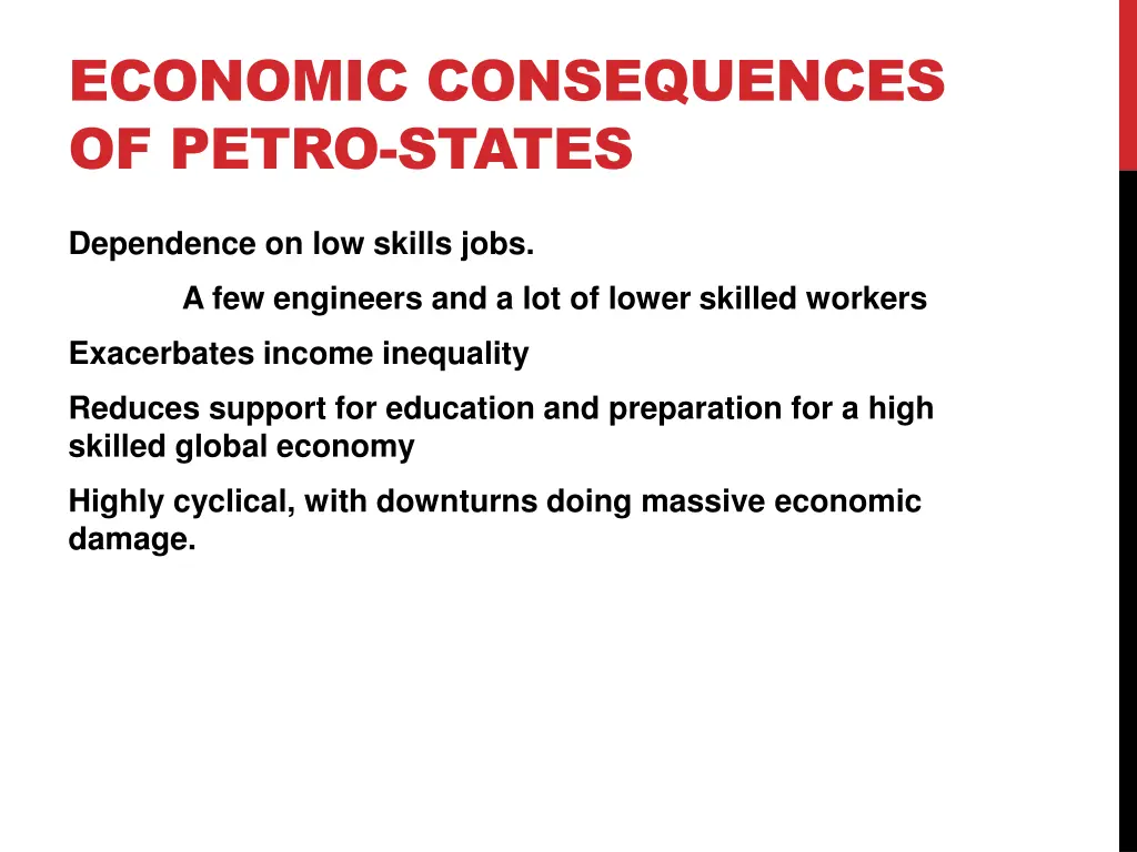 economic consequences of petro states