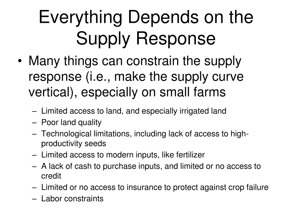 everything depends on the supply response many