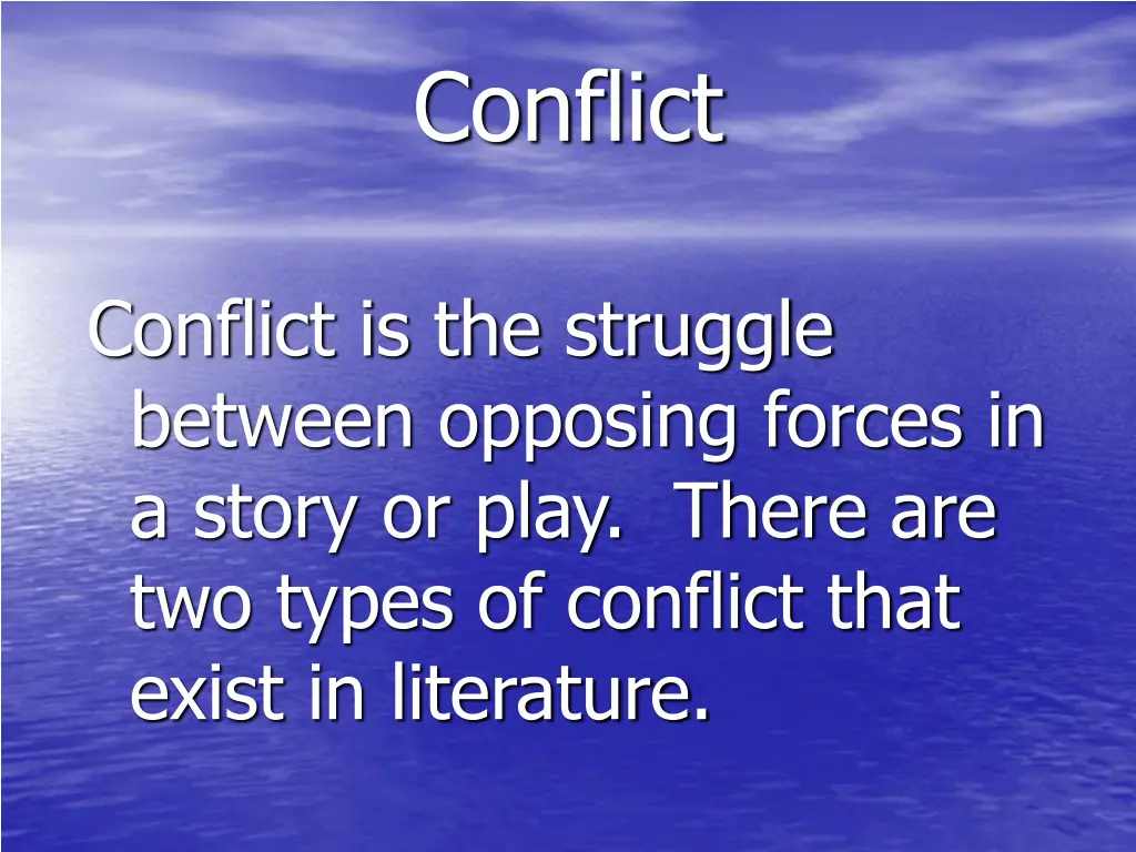 conflict