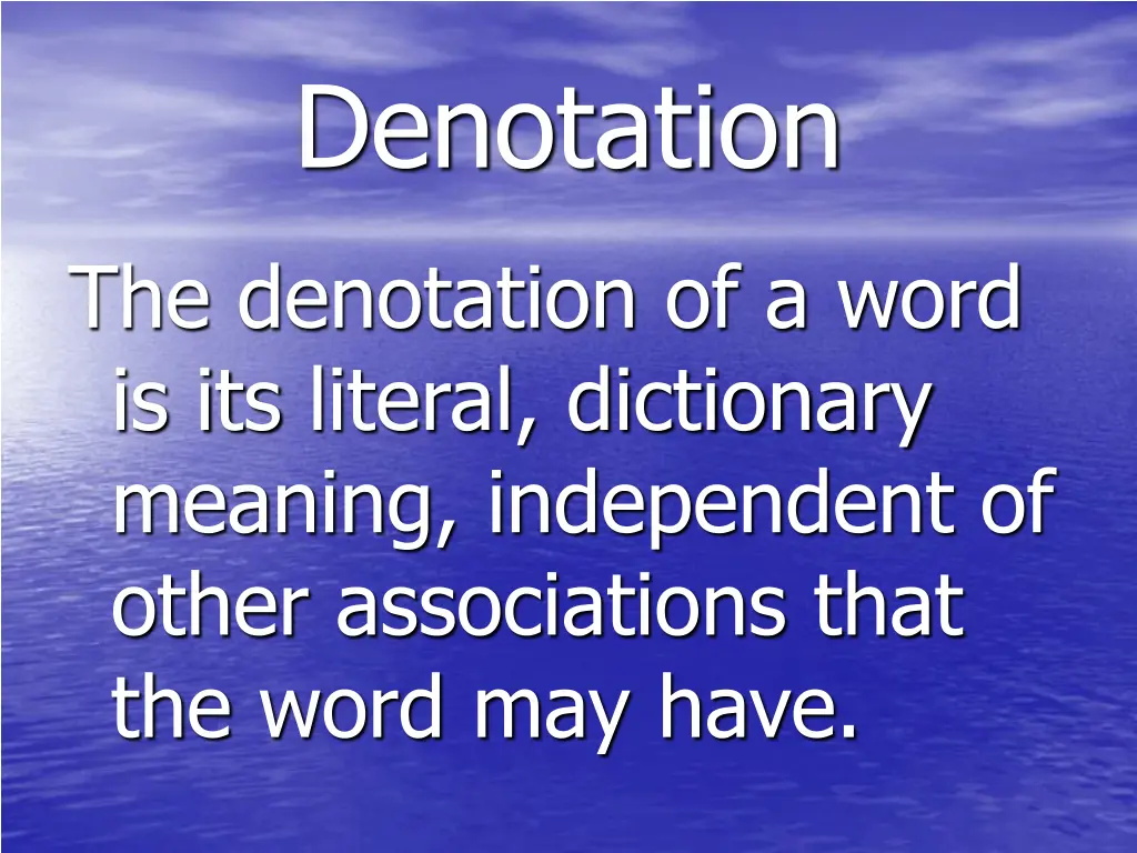 denotation