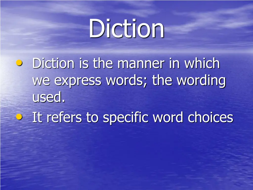 diction