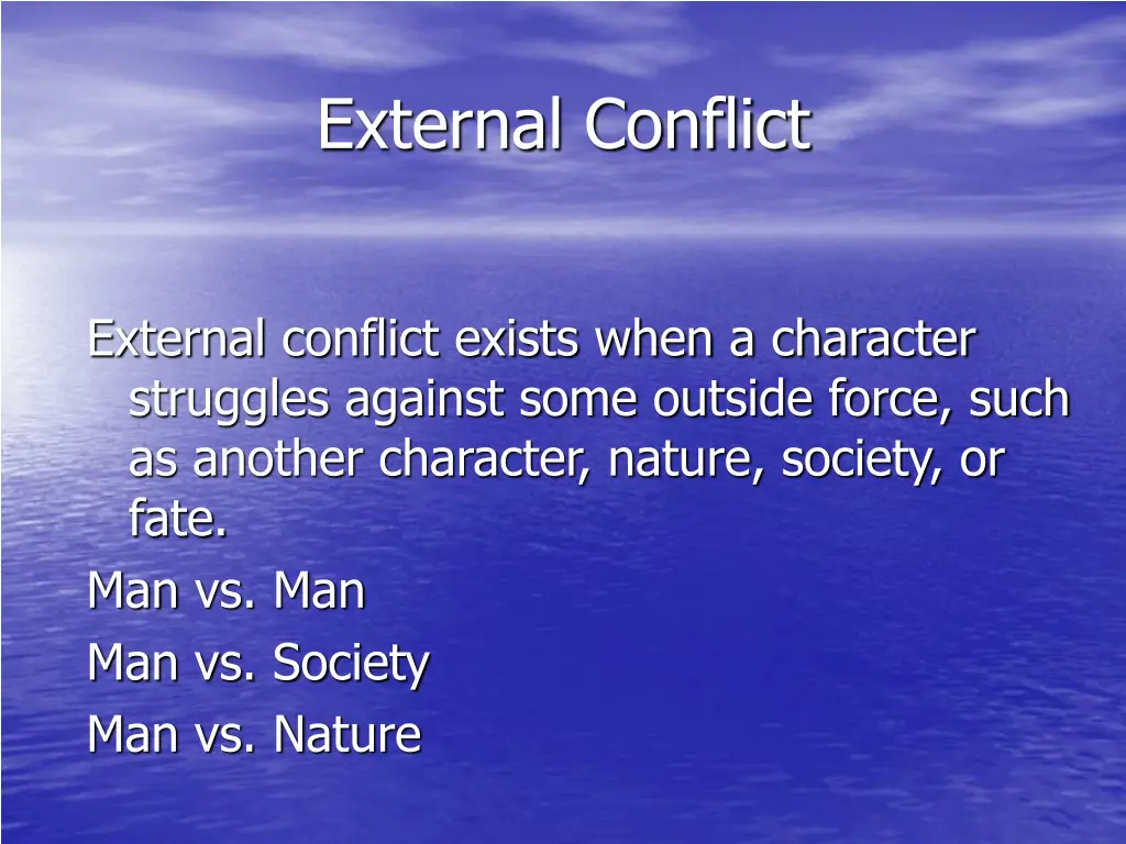 external conflict