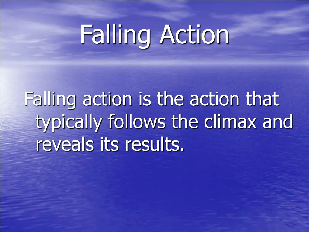 falling action