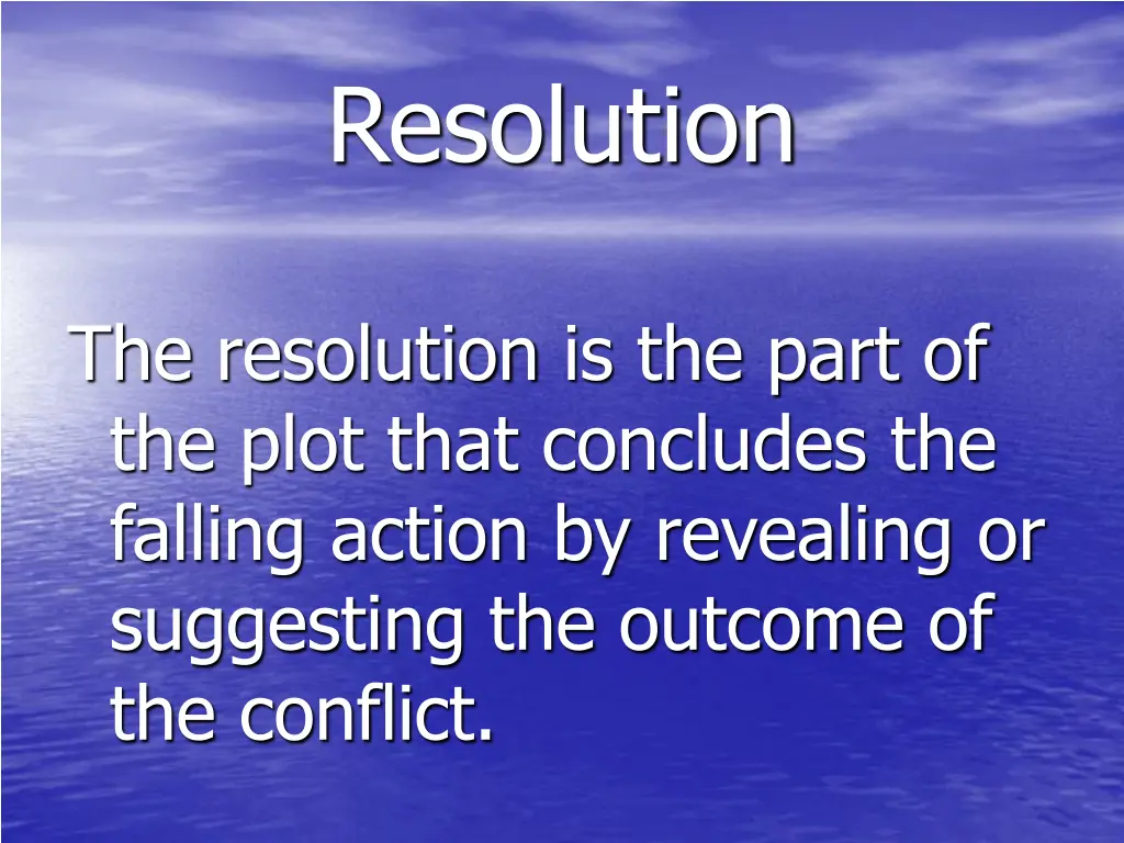 resolution