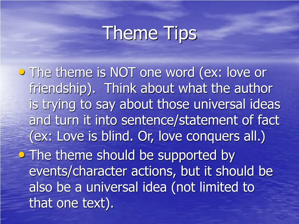 theme tips