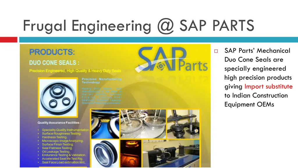 frugal engineering @ sap parts 1