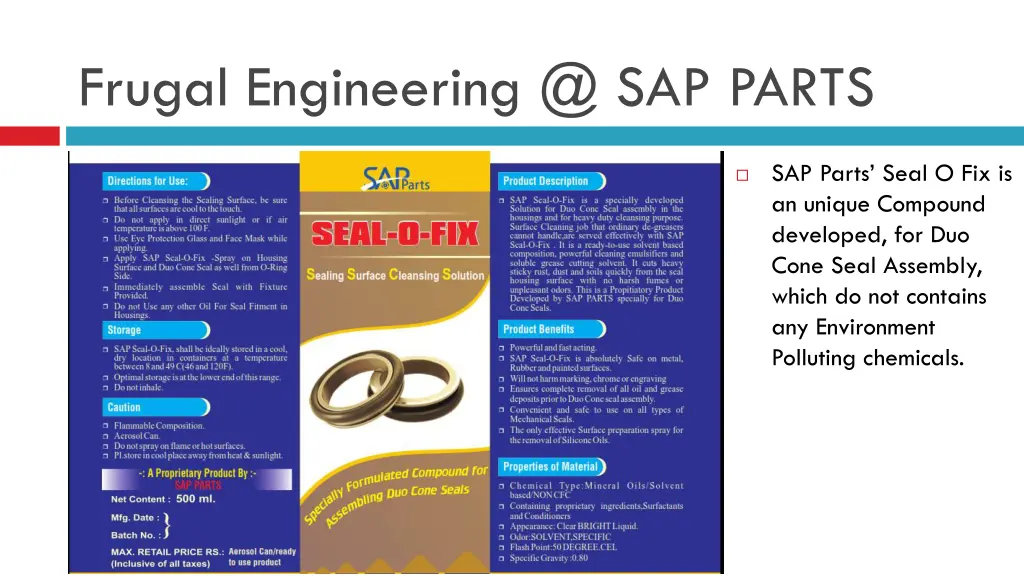 frugal engineering @ sap parts 3