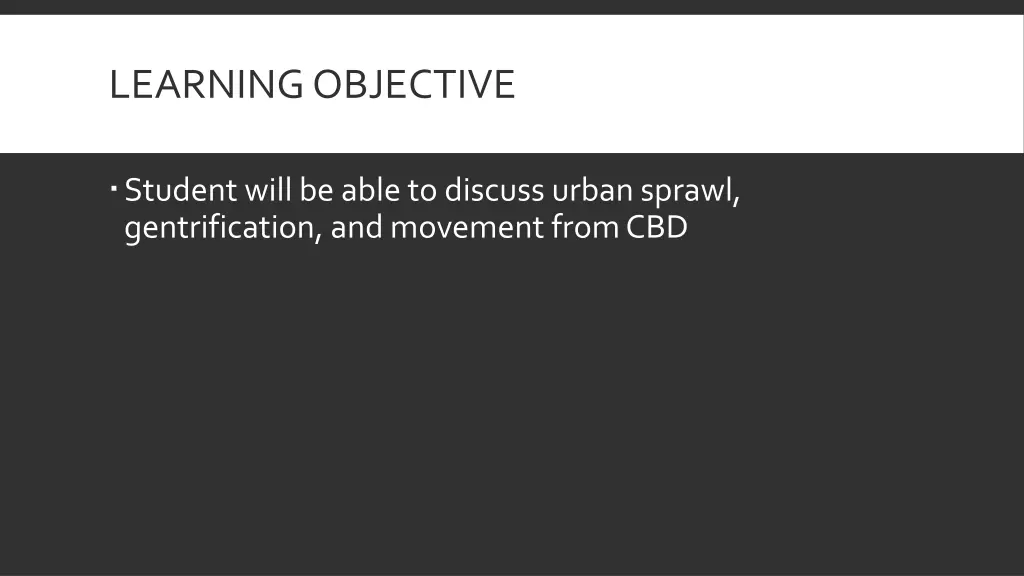 learning objective