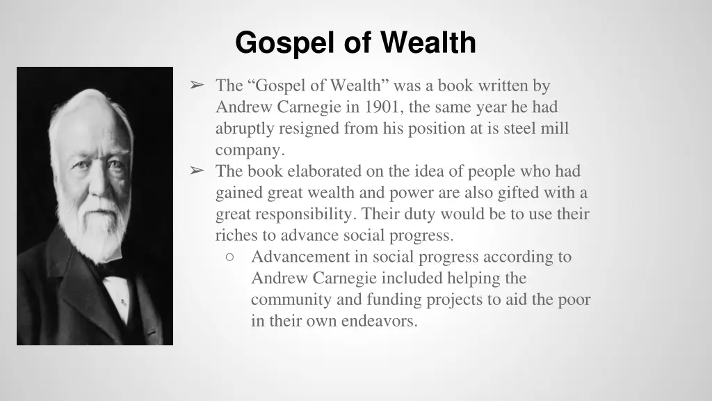 gospel of wealth