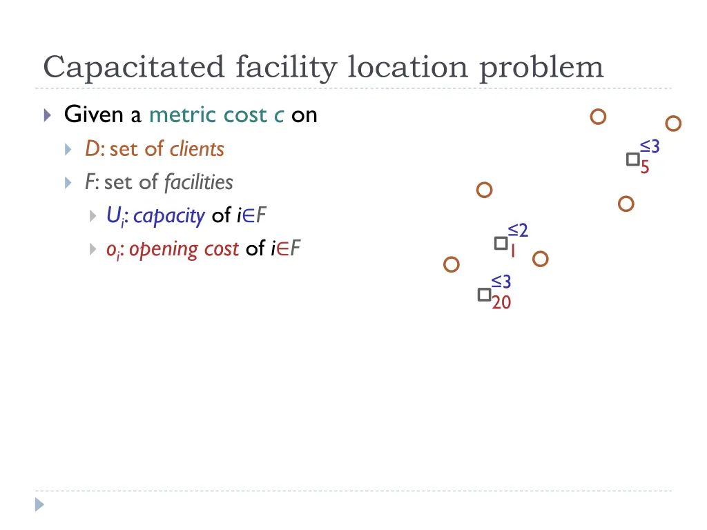 capacitated facility location problem 1