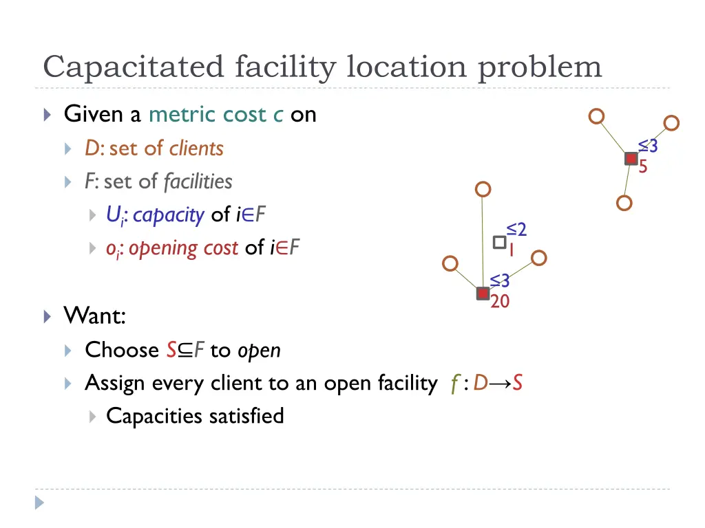 capacitated facility location problem 3