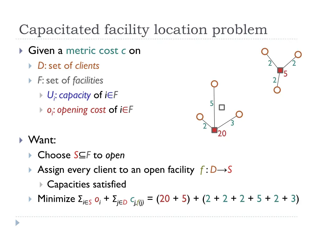 capacitated facility location problem 4