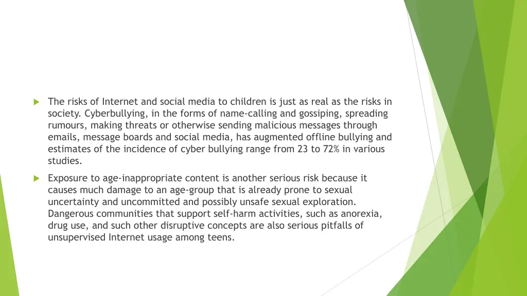 the risks of internet and social media