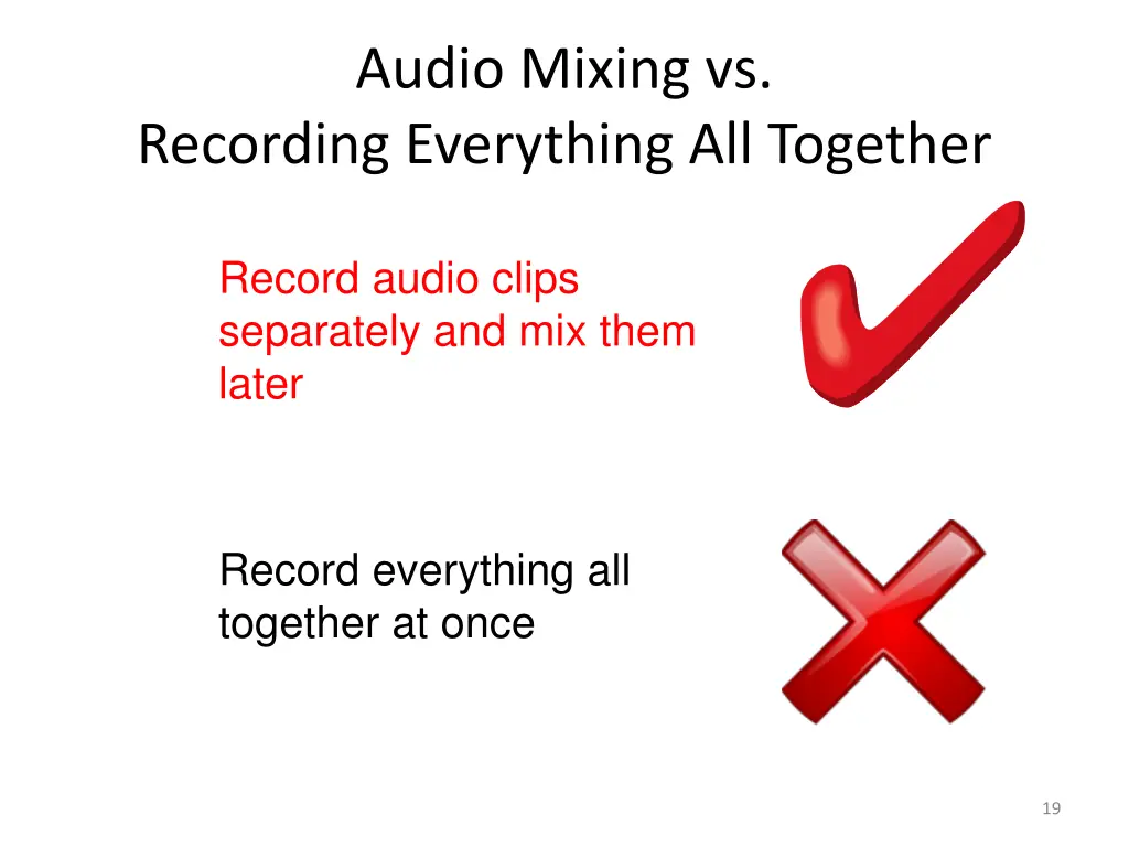 audio mixing vs