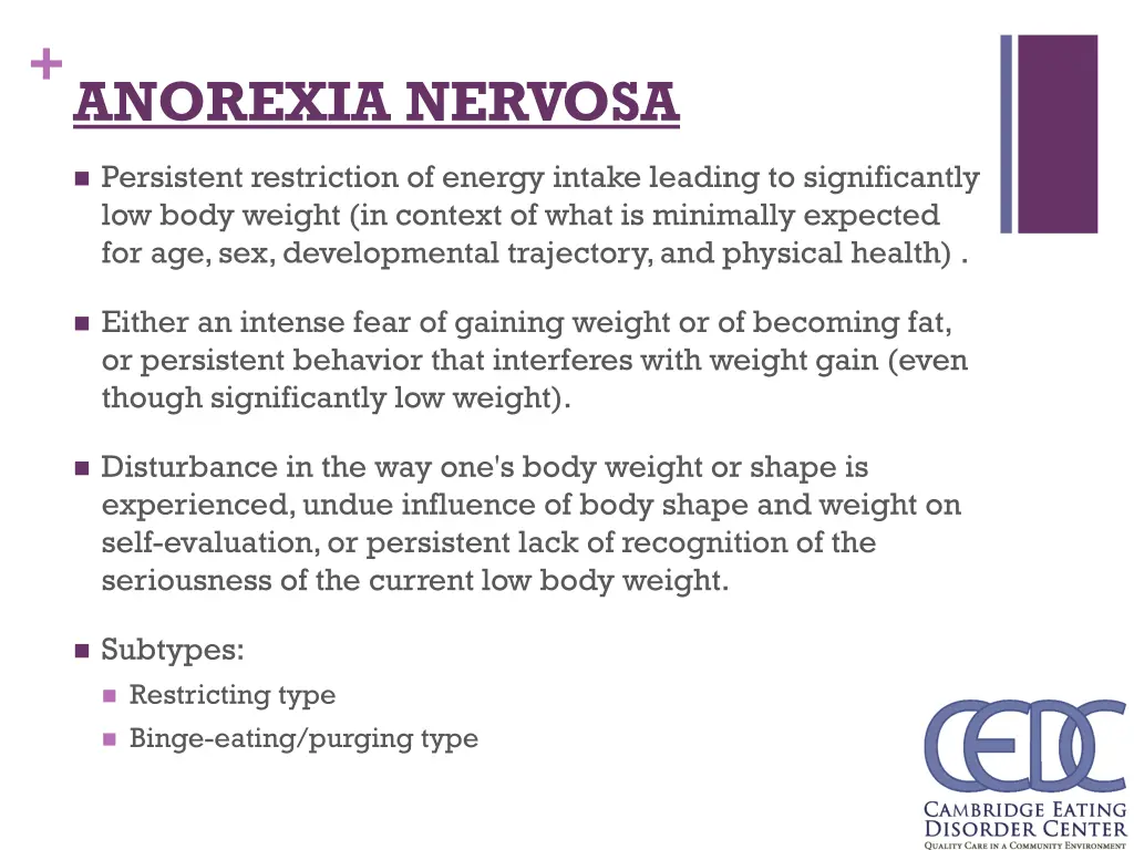 anorexia nervosa