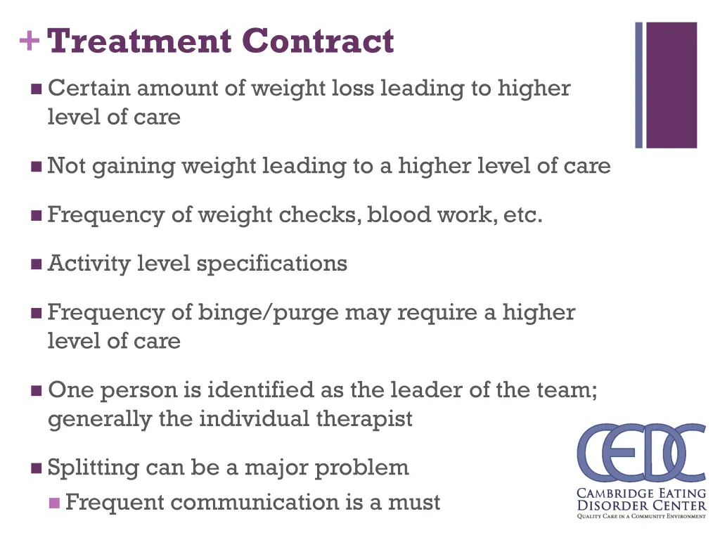 treatment contract