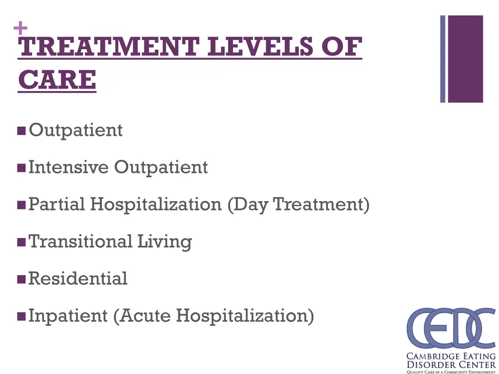 treatment levels of care