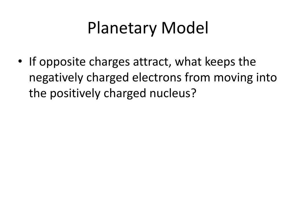 planetary model