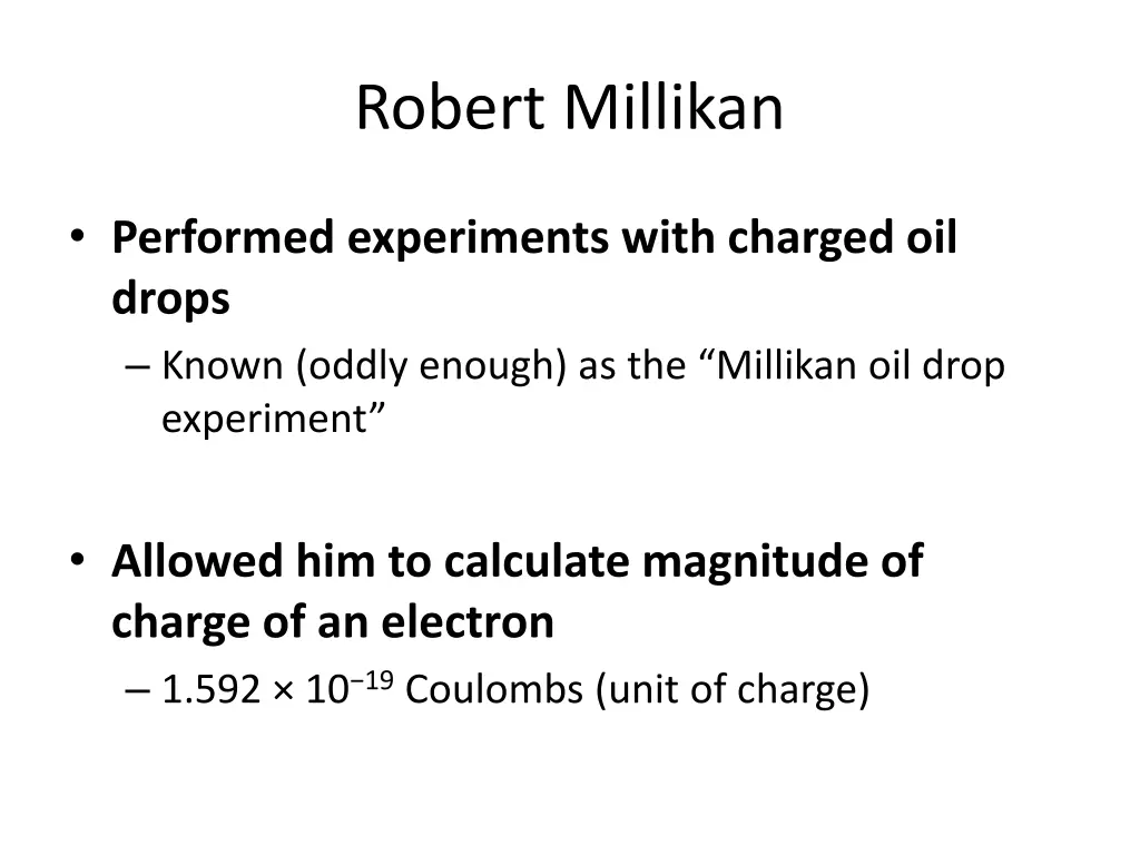 robert millikan