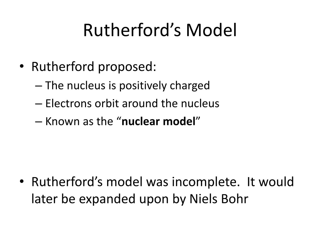 rutherford s model