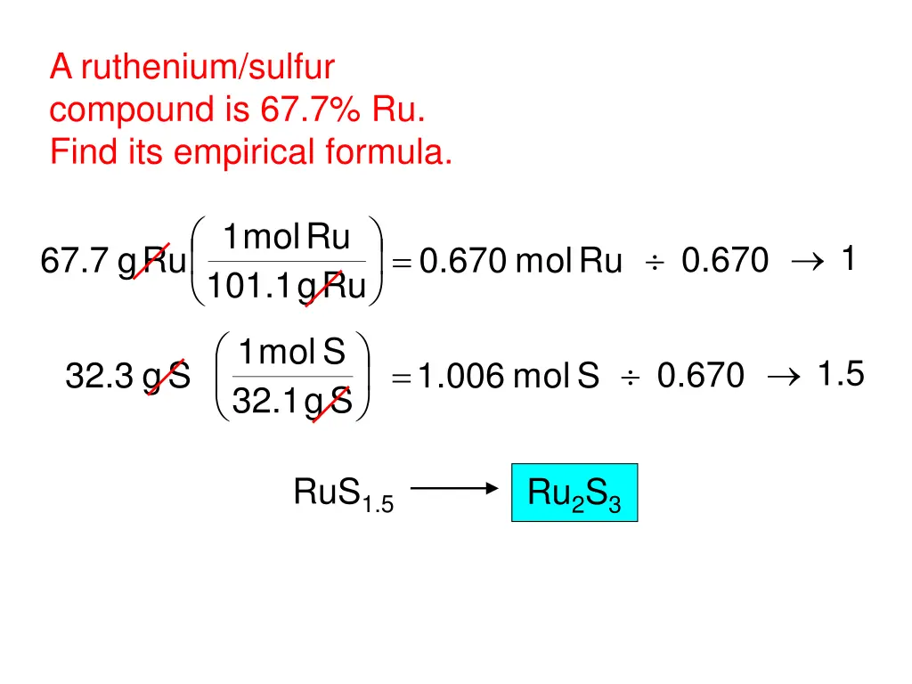 a ruthenium sulfur compound is 67 7 ru find