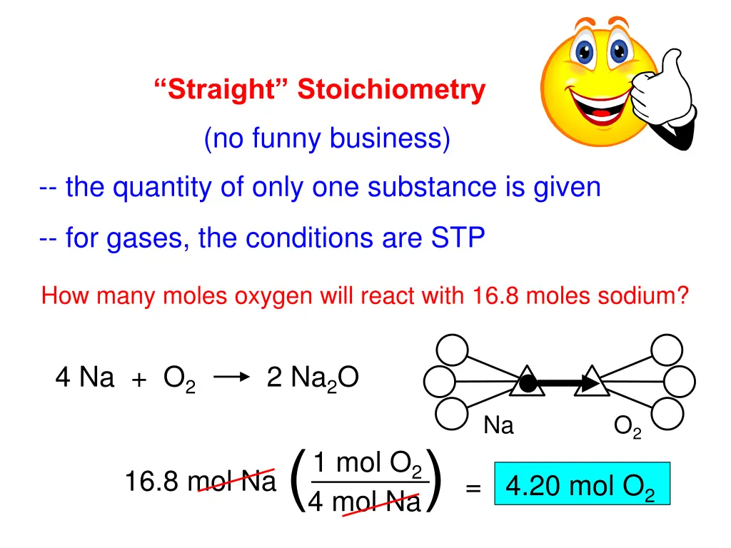 straight stoichiometry