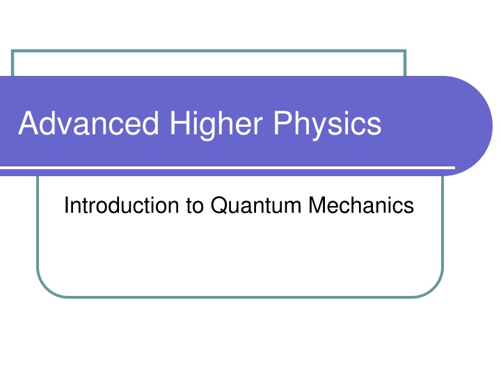 advanced higher physics