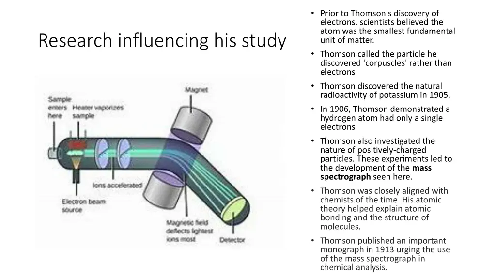 prior to thomson s discovery of electrons