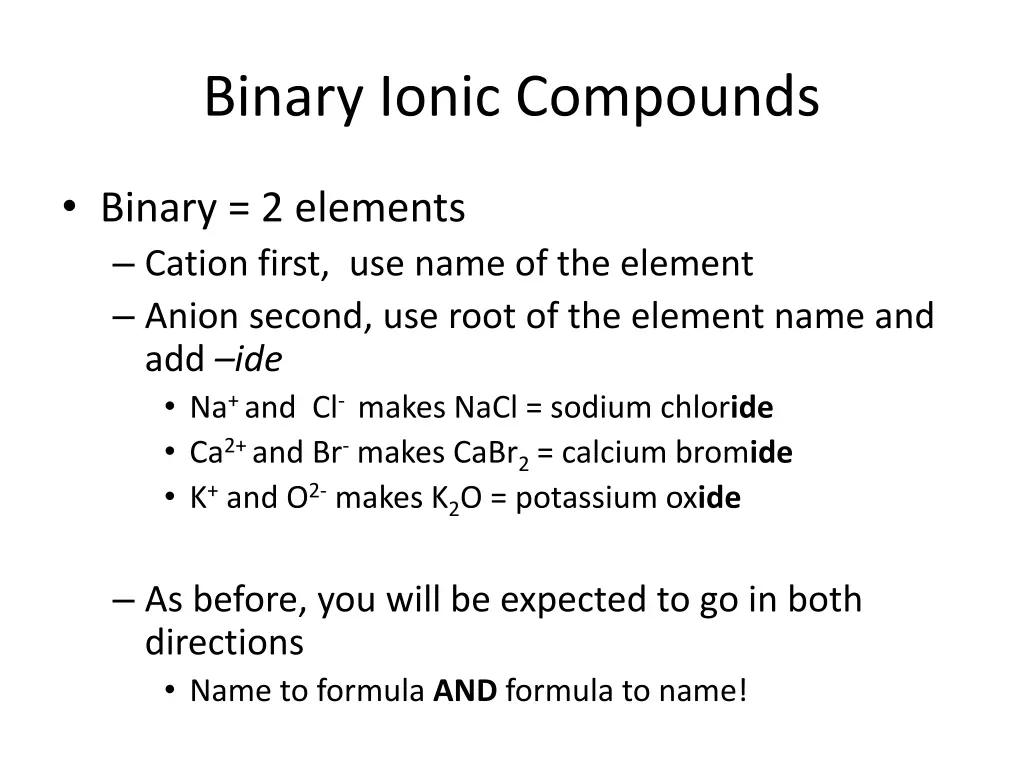 binary ionic compounds