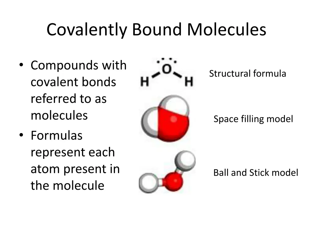 covalently bound molecules