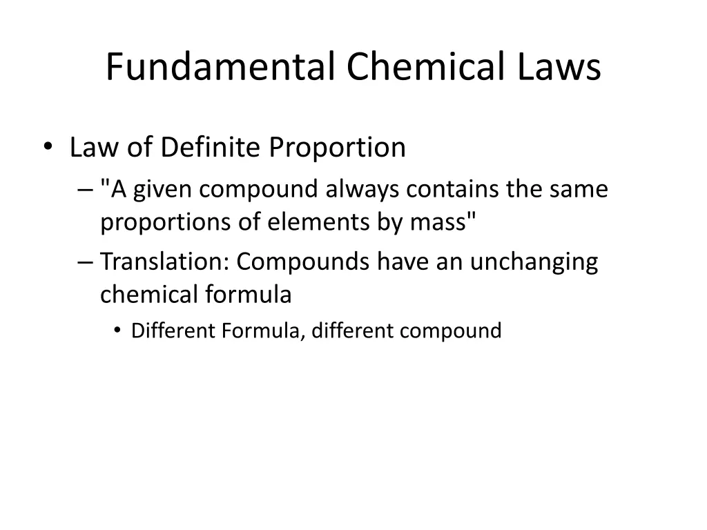 fundamental chemical laws 1