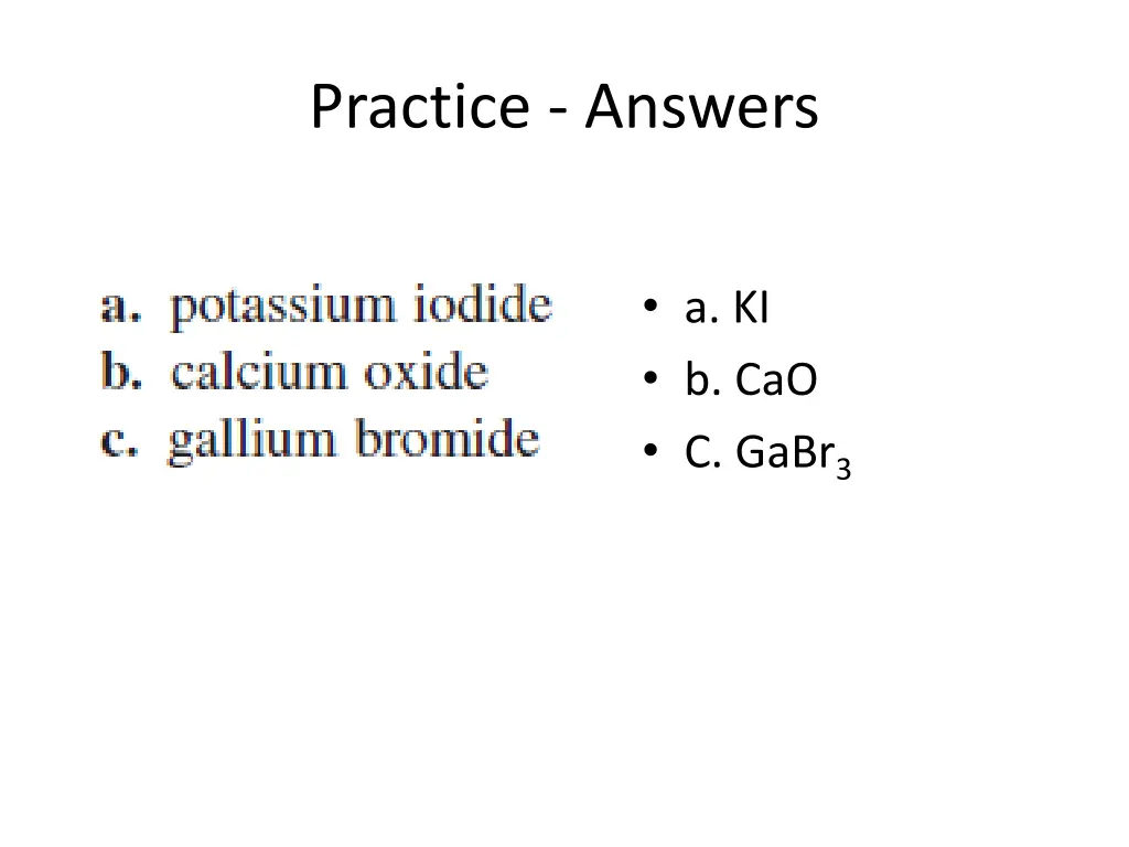 practice answers