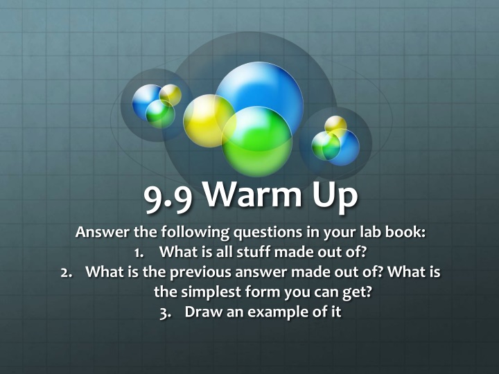 9 9 warm up answer the following questions