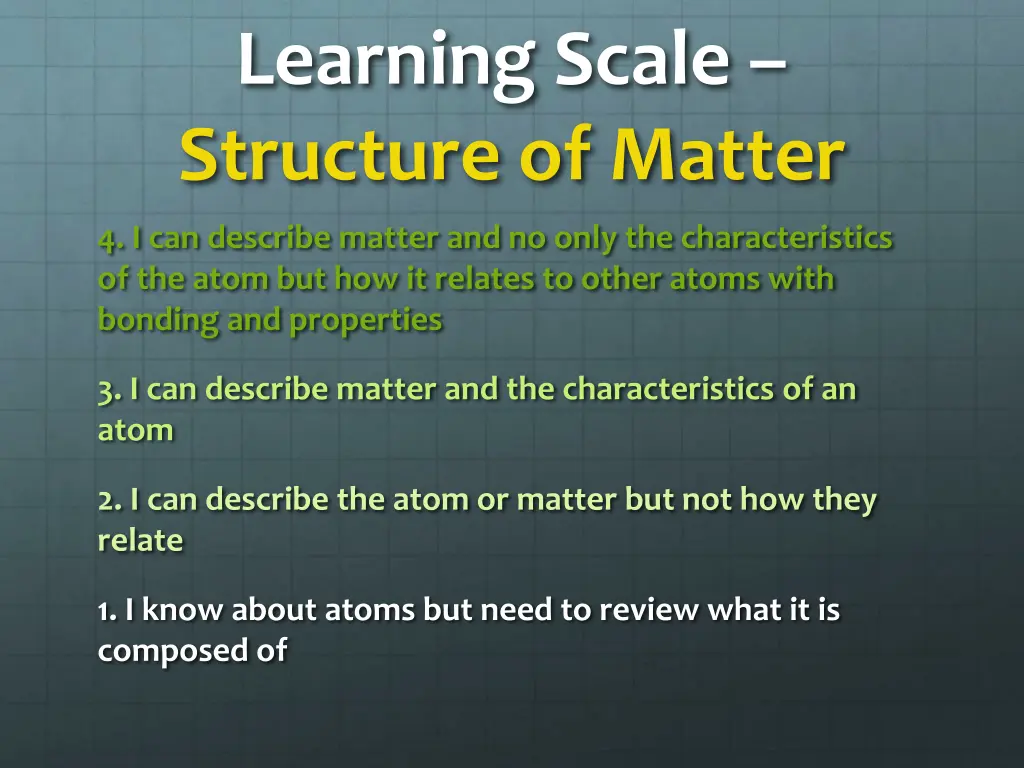 learning scale structure of matter