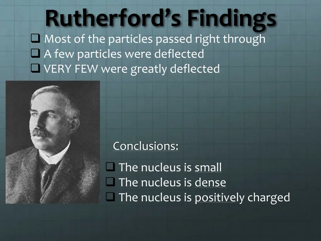 rutherford s findings most of the particles