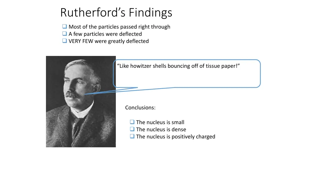 rutherford s findings