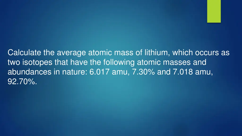 calculate the average atomic mass of lithium