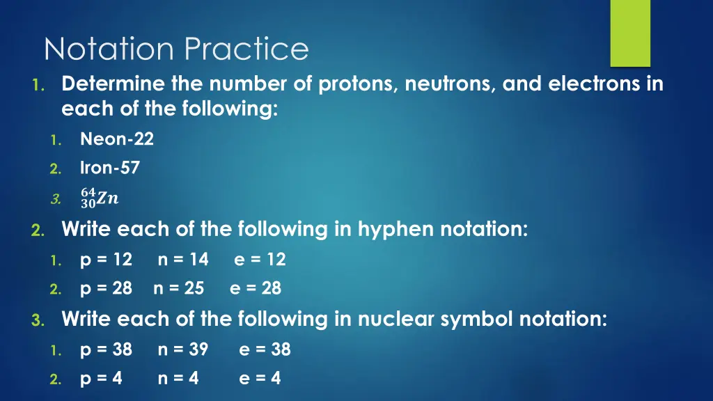 notation practice 1 determine the number