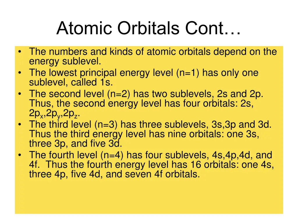 atomic orbitals cont